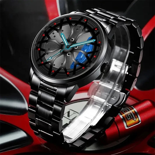 Fashion Mens Car Wheel Watches Luxury Men